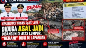 Rehabilitasi Irigasi Rp397 Juta Disorot: Dibangun di Atas Lumpur, “BERANI” Diuji di Lapangan